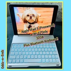 FINAL PRICE!/Apple iPad 5 (5th Generation)32GB w/Smart Bluetooth Keyboard Case💻